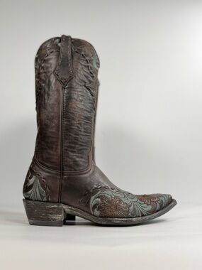 Old Gringo Women's Erin Cowgirl Boots Size 7.5 B Floral Brown Leather Rodeo